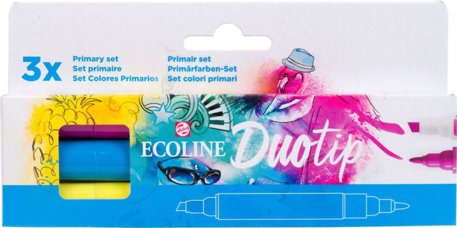 Royal Talens Abi Ecoline Duotip Markers Primaire Set 3dlg.