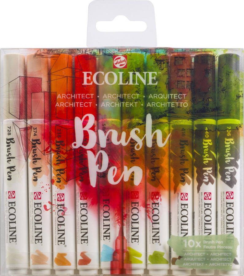 Ecoline Talens Brush Pen 10 stuks Architect