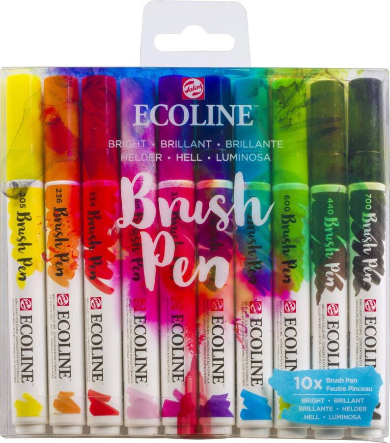 Ecoline Talens Brush Pen 10 stuks Helder