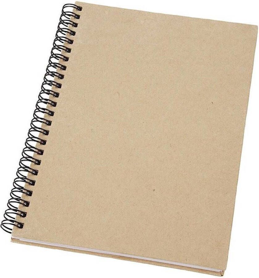 EcolinQ Spiraal gebonden notitieboek. bruin. A5. 60 gr 1 st