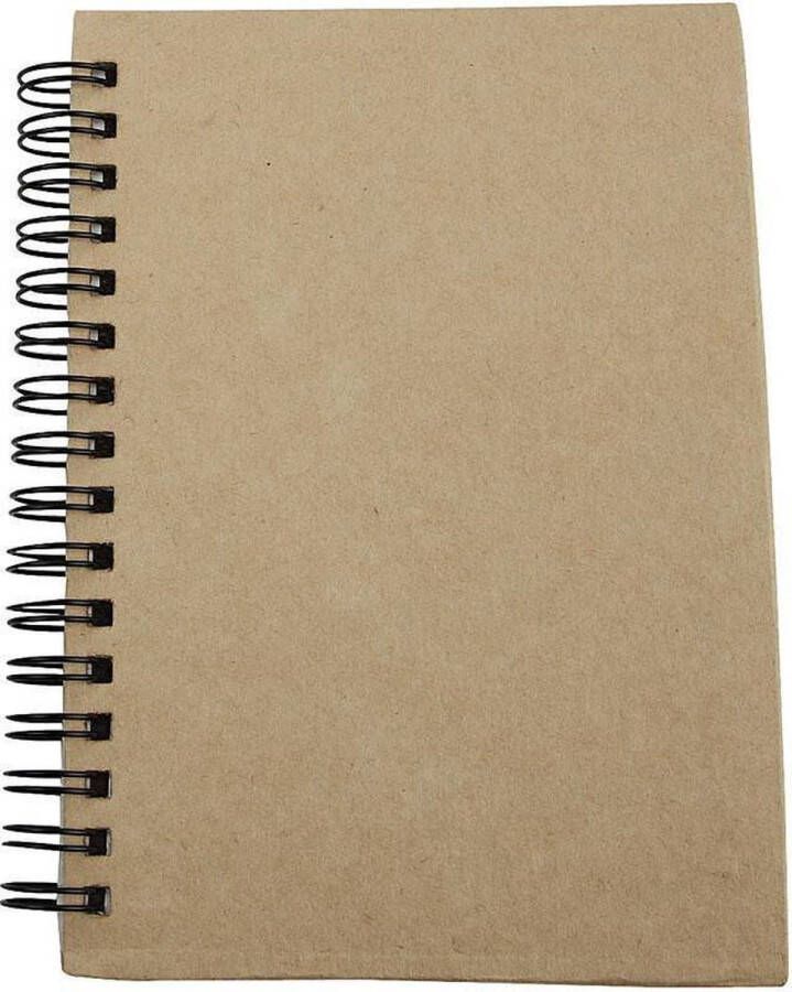 EcolinQ Spiraal gebonden notitieboek. bruin. A6. 60 gr 1 st