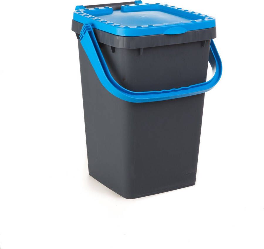 Ecoplast Ecoplus 25 liter afvalemmer blauw afvalscheidingsbak sorteerbak afvalbak