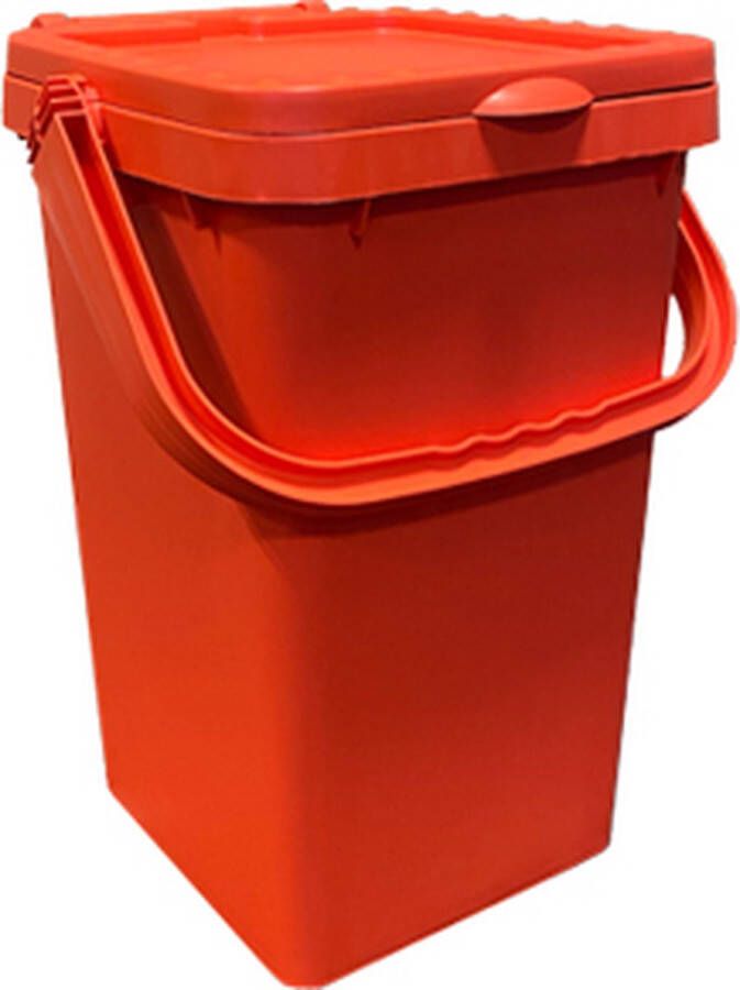 Ecoplast Ecoplus 25 liter afvalemmer oranje afvalscheidingsbak sorteerbak afvalbak