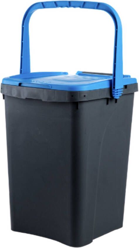 Ecoplast Ecoplus 50 liter afvalemmer blauw afvalscheidingsbak sorteerbak afvalbak