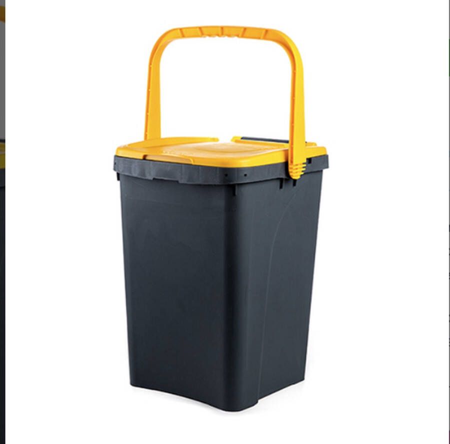 Ecoplast Ecoplus 50 liter afvalemmer geel afvalscheidingsbak sorteerbak afvalbak