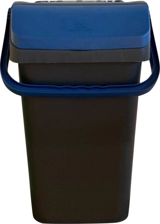 Ecoplast Mari afvalbak 40 liter afvalemmer blauw afvalscheiden papier PMD sorteer afvalbak sorteer bak
