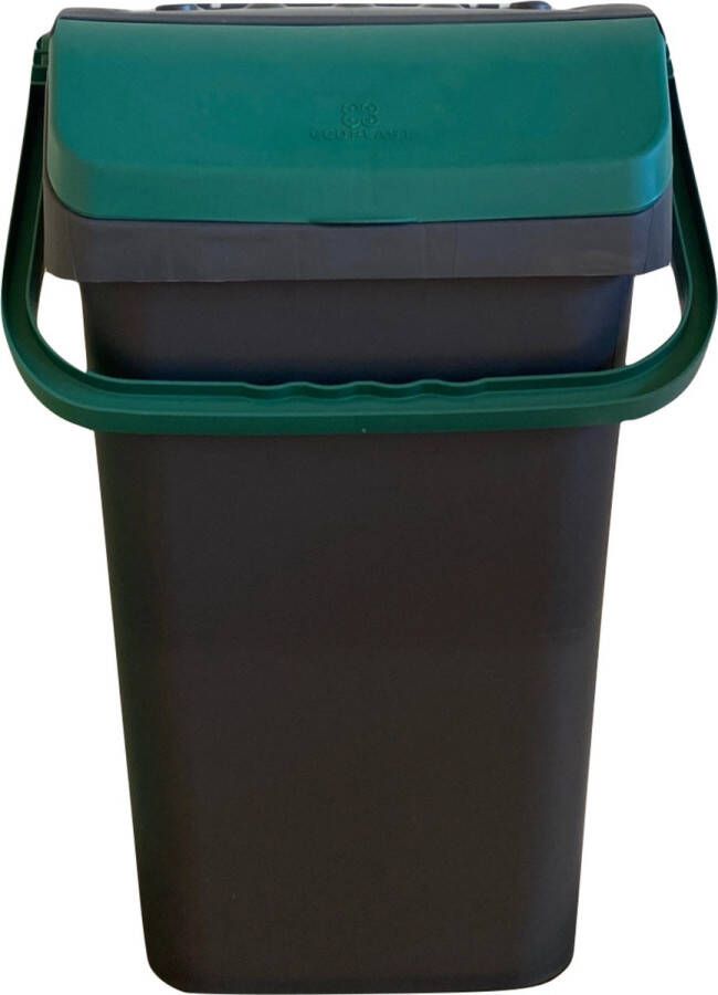 Ecoplast Mari afvalbak 40 liter afvalemmer groen afvalscheiden organisch GFT sorteer afvalbak sorteer bak
