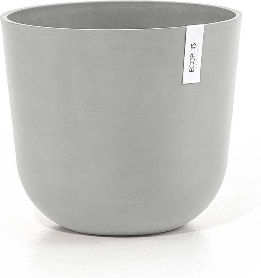 Ecopots Oslo kunststof bloempot Wit Grijs Ø 33 1 cm
