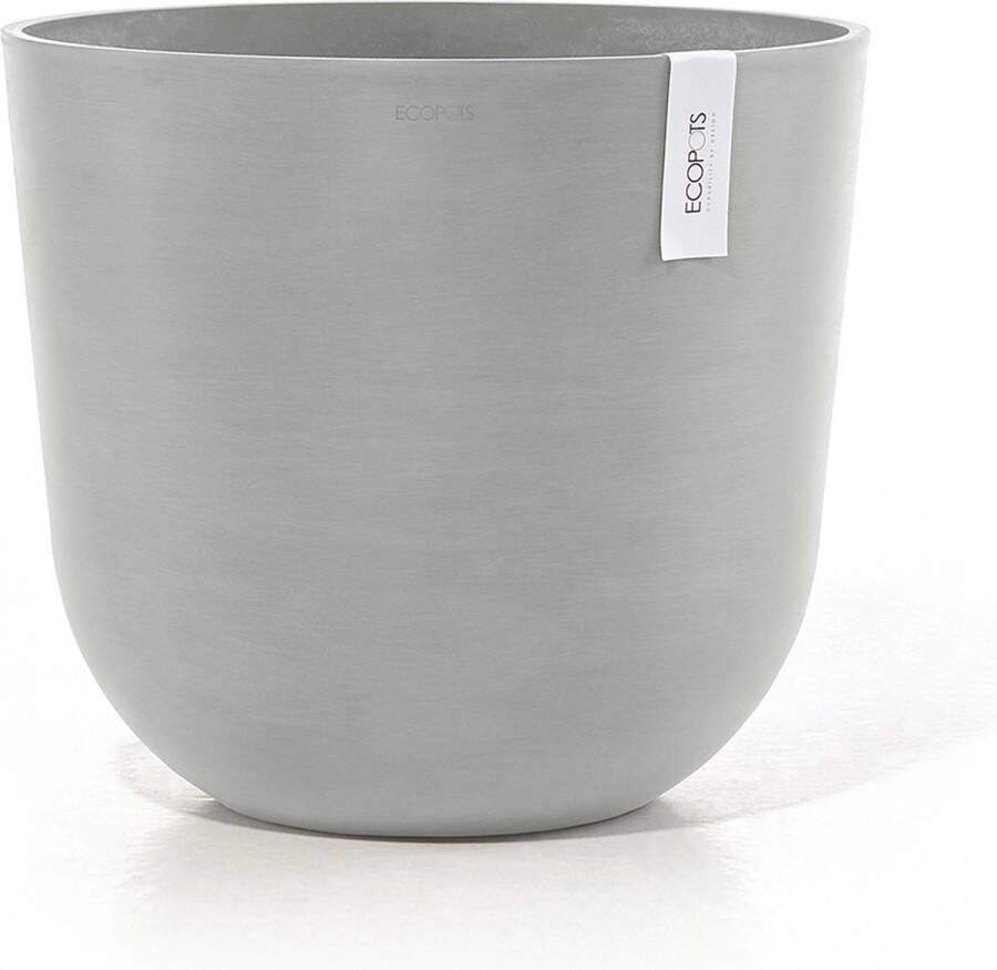 Ecopots Oslo kunststof bloempot Wit Grijs Ø 42 8 cm