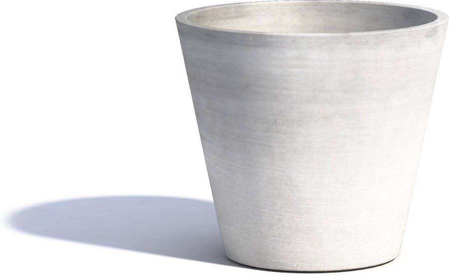 Ecopots Amsterdam kunststof bloempot Grijs Wit Ø 36 6 cm