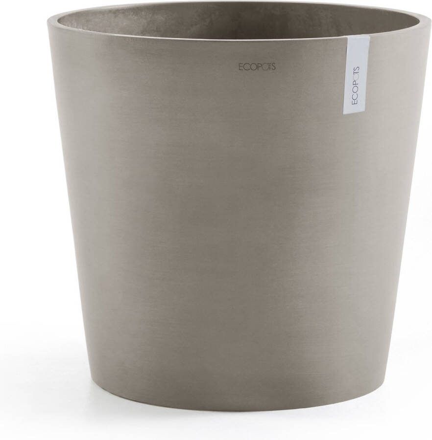 Ecopots Amsterdam 60 Taupe Ø59 x H55 5 cm Ronde taupe bloempot plantenpot