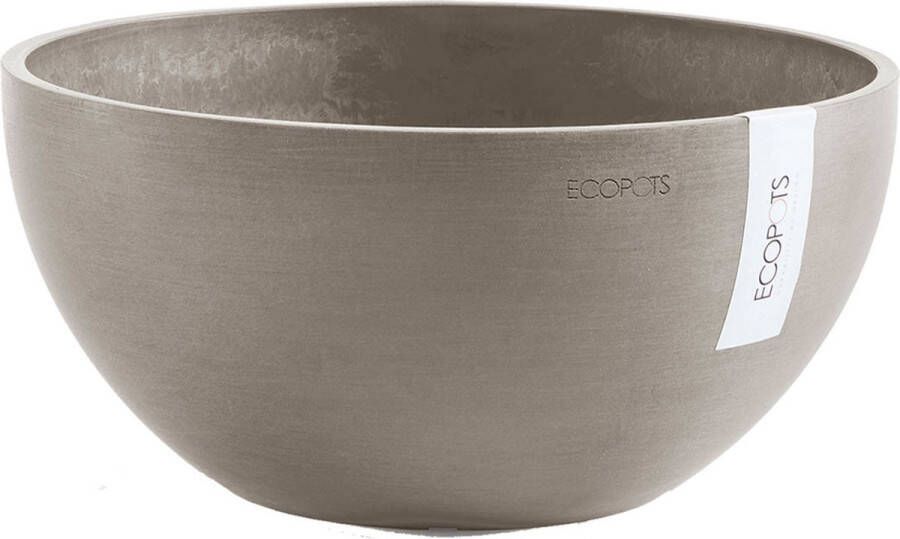 Ecopots Brussels Plantenschaal ⌀ 30 cm Taupe Schaal Rond Bloempot Ecologisch Gerecycleerd materiaal 74.001.30T 1 stuk