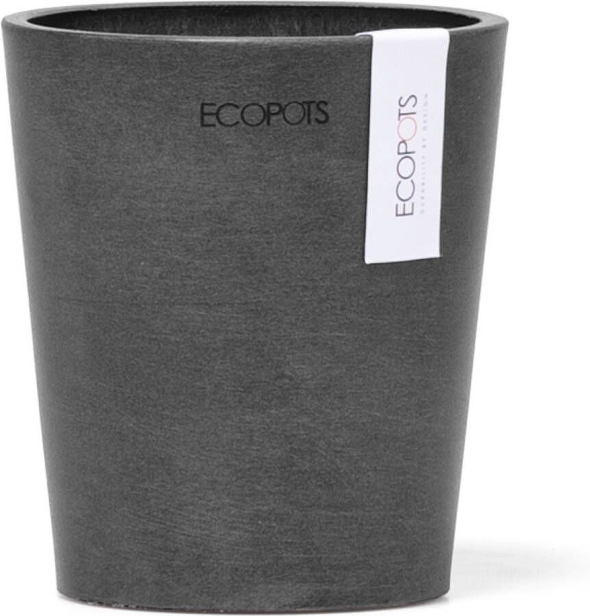 Ecopots Morinda Orchid 11 Dark Grey Ø11 x H12 5 cm Ronde donkergrijze bloempot plantenpot met waterreservoir