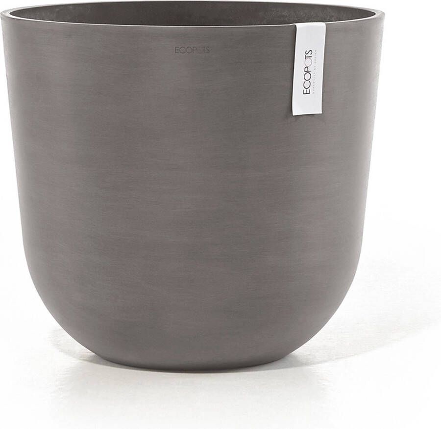 Ecopots Oslo 45 taupe Bloempot voor binnen & buiten Gerecycled materiaal Ø 45 x H 39.2 cm