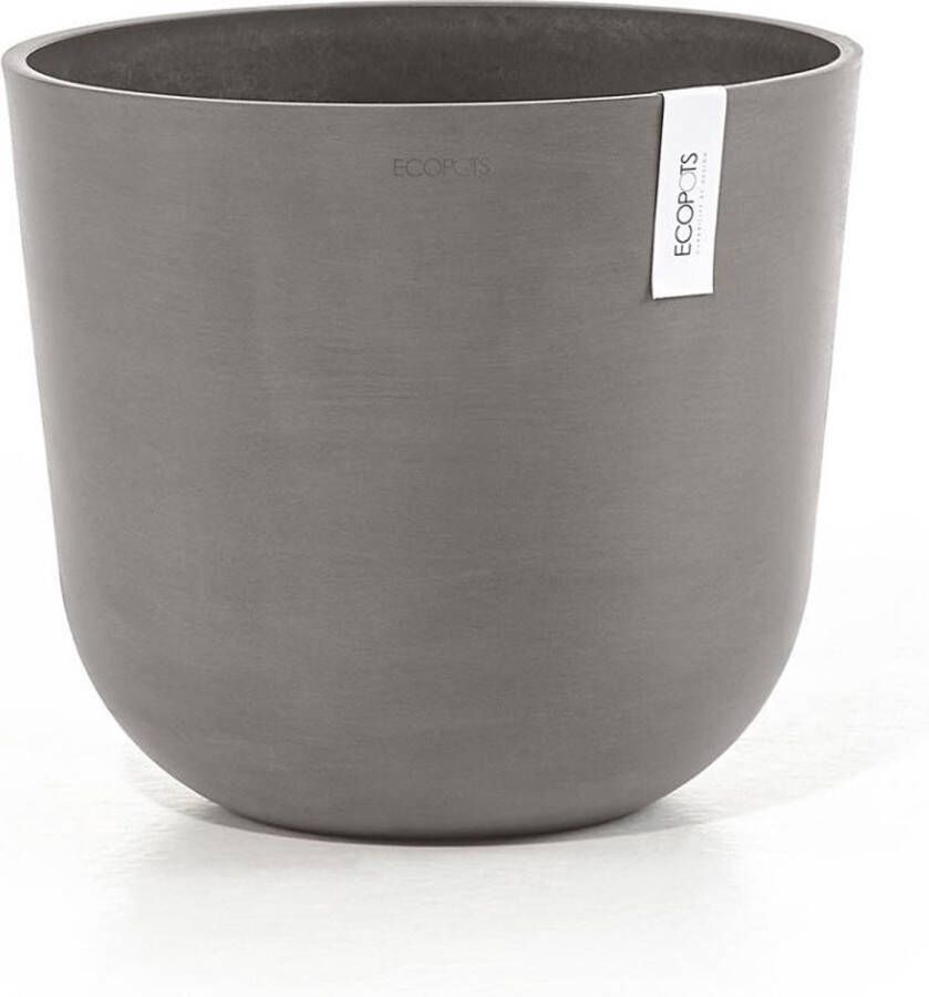 Ecopots Oslo kunststof bloempot Taupe Ø 33 1 cm