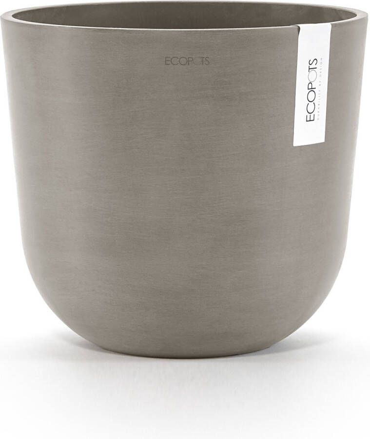Ecopots Oslo kunststof bloempot Taupe Ø 23 4 cm