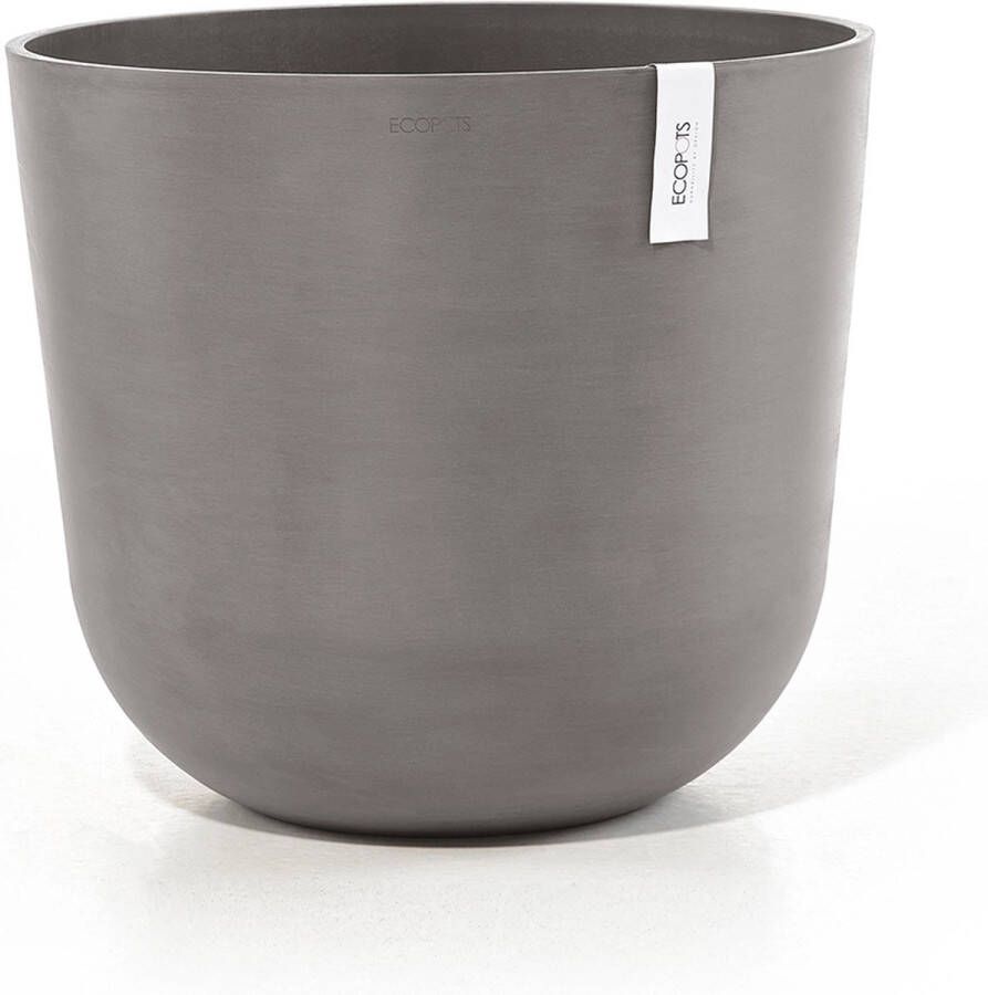 Ecopots Oslo kunststof bloempot Taupe Ø 52 5 cm