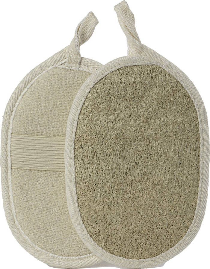Ecorare Scrub handschoen Douchespons loofah Biologisch Badspons 2 stuks