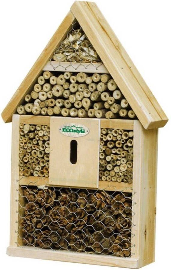 ECOstyle Insectenhotel Voor Meer Biodiversiteit Ideaal voor Tuin & Terras Schuilplaats voor Diverse Nuttige Insecten