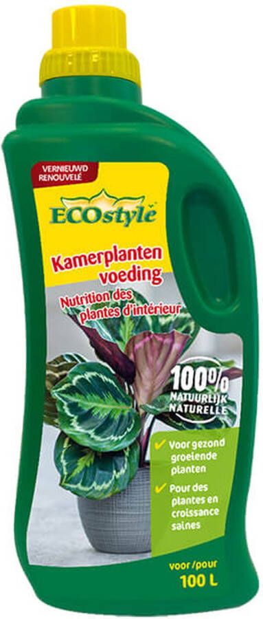 ECOstyle Kamerplanten Voeding Organische Vloeibare Plantenvoeding Groeiende en Bloeiende Planten Langdurige Werking 500 ML