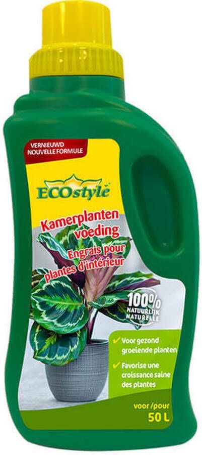 ECOstyle Kamerplanten Voeding Voor Meer Bloemknoppen en Groene Bladeren Geschikt voor alle Kamerplanten 1 L