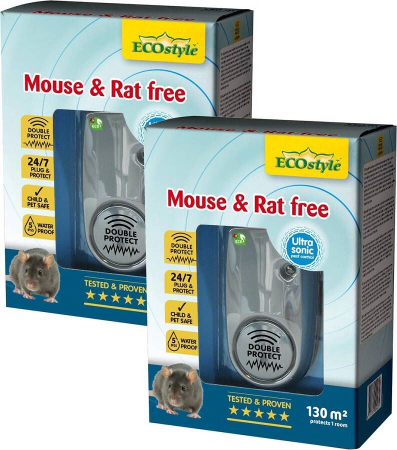 ECOstyle Mouse & Rat Free Ongediertebestrijding 2 x 130 m2