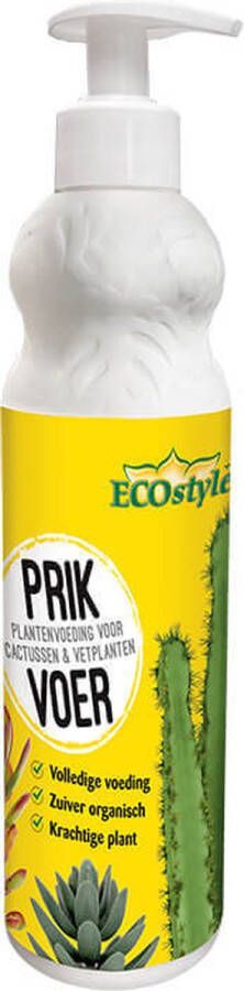 ECOstyle PrikVoer Organische Plantenvoeding Voor Gezonde en Sterke Plant Voor Cactussen en Vetplanten 400 ML