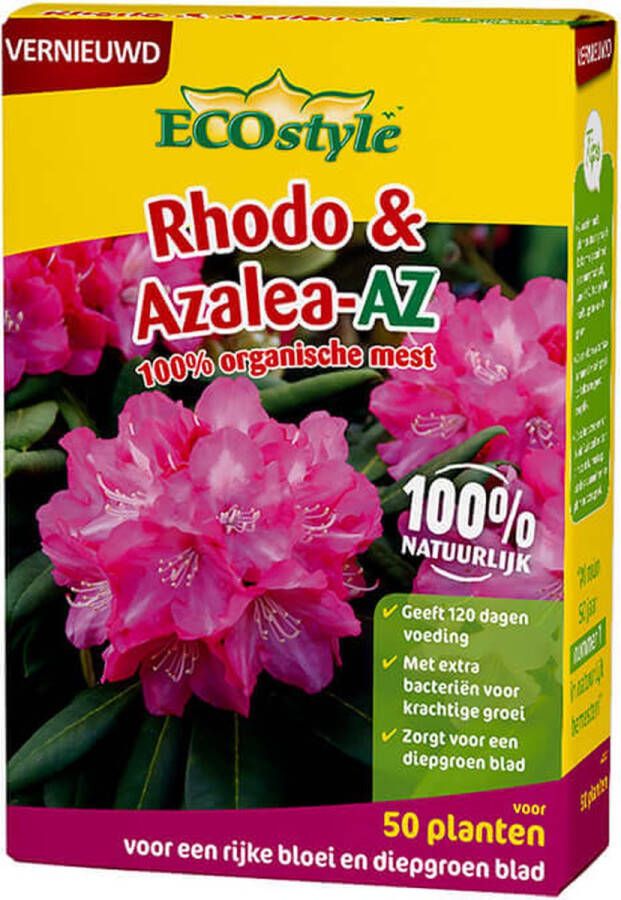ECOstyle Rhodo & Azalea-AZ Organisch Tuinmest Extra BacteriÃn voor Krachtige Groei Gezond Bodem Leven voor 50 planten 1 6 KG