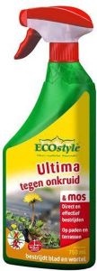 ECOstyle Ultima Onkruid & Mos Spray Onkruidverdelger Paden & Terrassen Bestrijdt Blad & Wortel Onder Bomen & Struiken Werkt Binnen 3 uur 750 ML