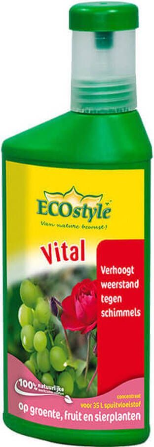 ECOstyle Vital Concentraat Weerstand verhogende Plantenvoeding Voorkomt Schimmels Groente- Fruit- en Sierplanten 250 ML
