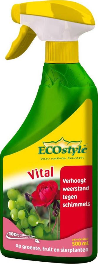 ECOstyle Vital Spray Weerstand verhogende Plantenvoeding Voorkomt Schimmels Groente- Fruit- en Sierplanten 500 ML