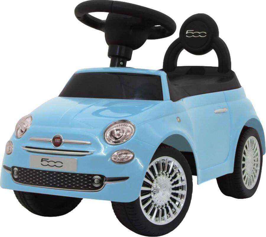 ECOTOYS Eco Toys Fiat 500 Loopauto Blauw met claxon