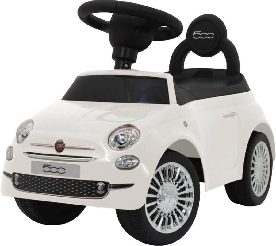 ECOTOYS Eco Toys Fiat 500 Loopauto Wit met claxon