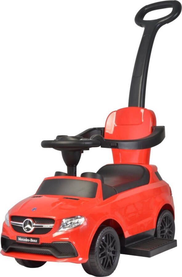 ECOTOYS Eco Toys Mercedes 3 in 1 Loopauto Rood met duwstang