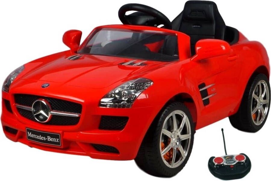 ECOTOYS Eco Toys Mercedes SLS Elektrische Kinderauto Rood met claxon muziek en geluid