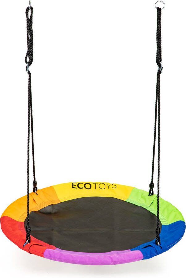 ECOTOYS Nestschommel nest schommel 100 cm tot 100 kg regenboog