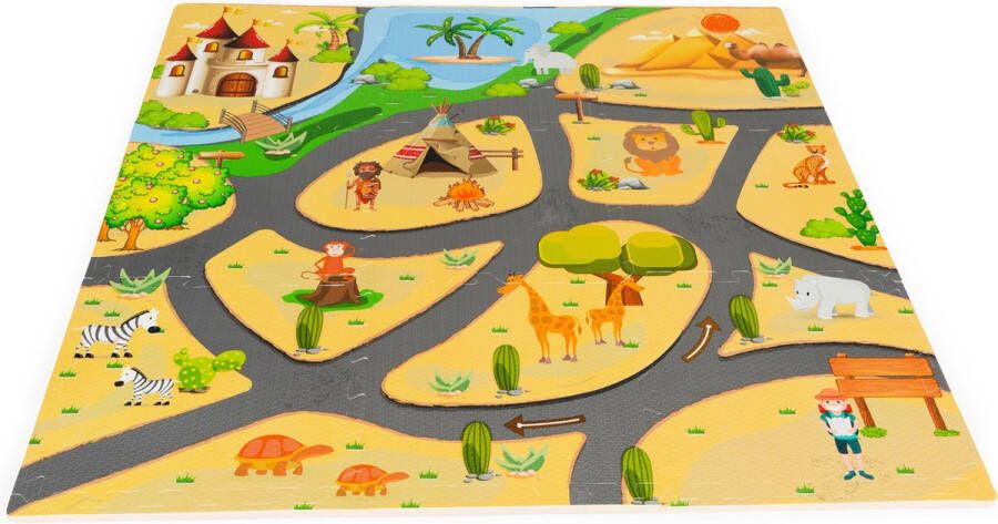ECOTOYS Speelmat 93 5x93 5cm Safari Schuim Certificaat