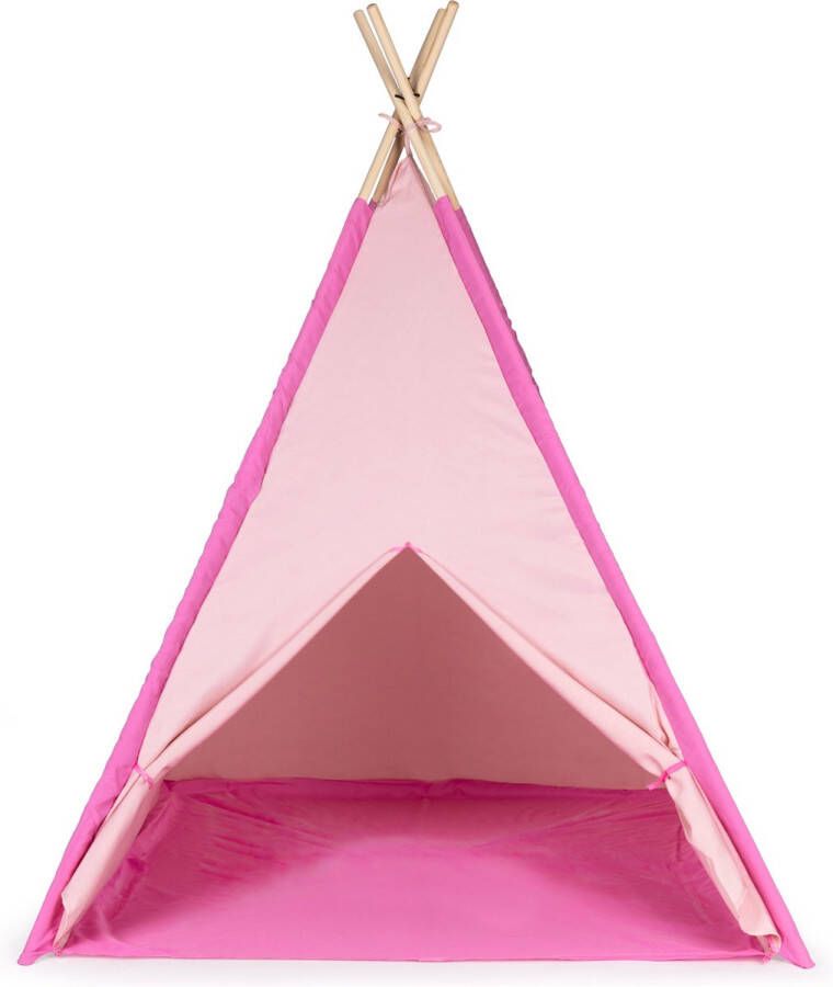 Ecotoys tipi tent voor kinderen Wigwam speeltent 120x120x150cm roze