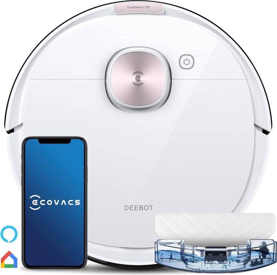 Ecovacs Deebot T8 Pure Robotstofzuiger TrueDetect 3D dToF Lasernavigatie