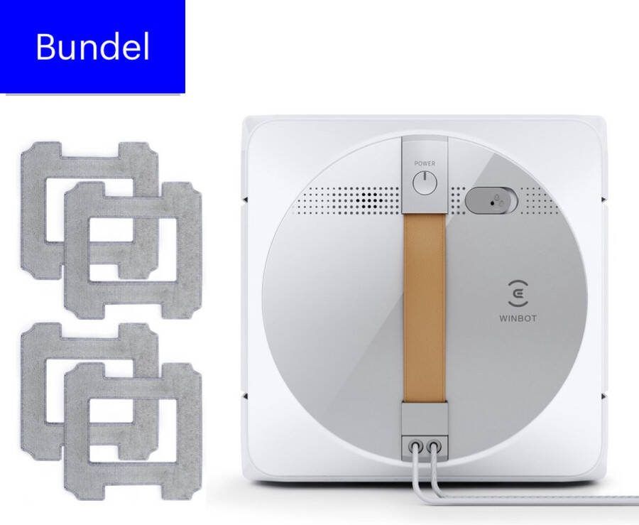 Ecovacs W1 Pro Winbot Extra Pad Bundel Ruitenreiniger Robot