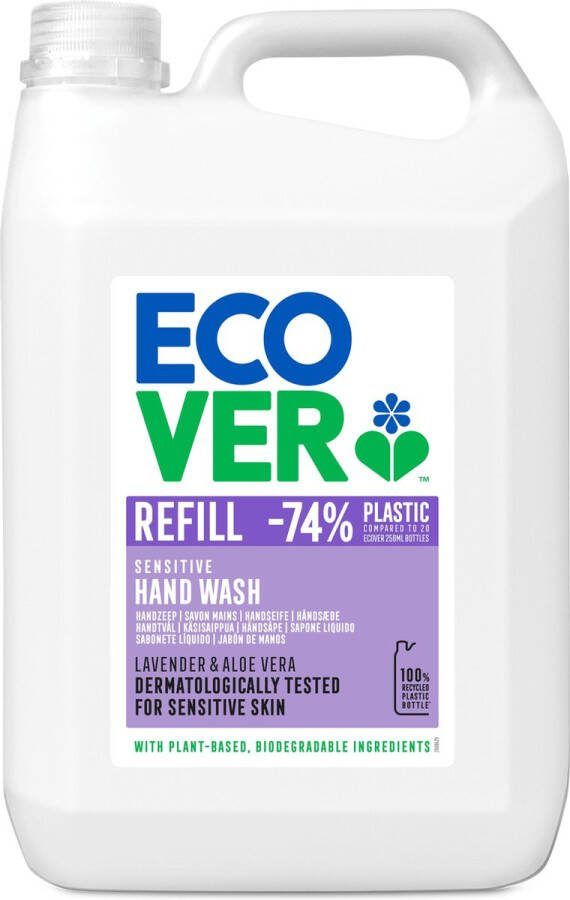 Ecover Handzeep Voordeelverpakking Navulling 5L Voor de Gevoelige Huid