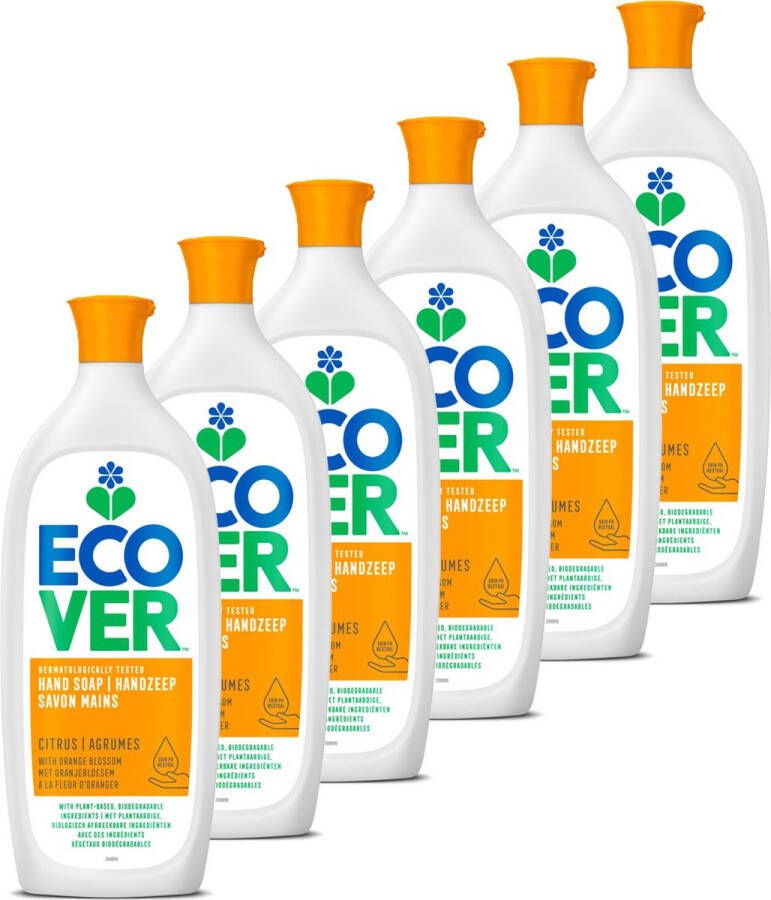 Ecover Ecologische Handzeep Citrus & Oranjebloesem 6 x 1 l Voordeelverpakking