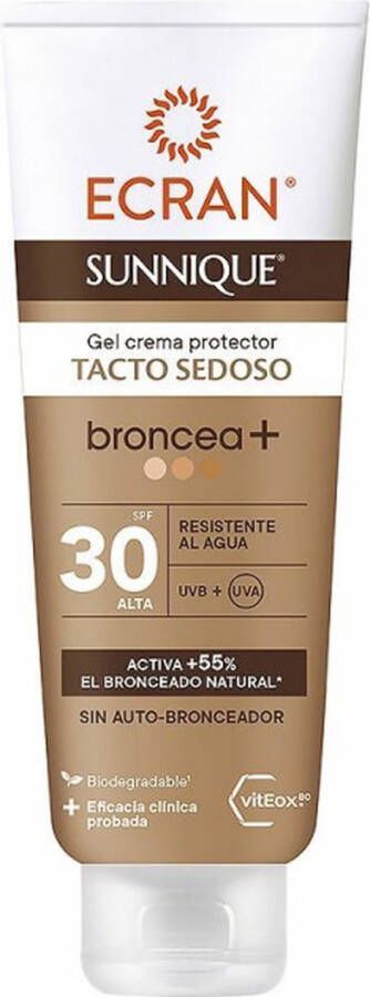 Ecran Zonnebrand Gel Sunnique Broncea+ Crème SPF 30 (250 ml)