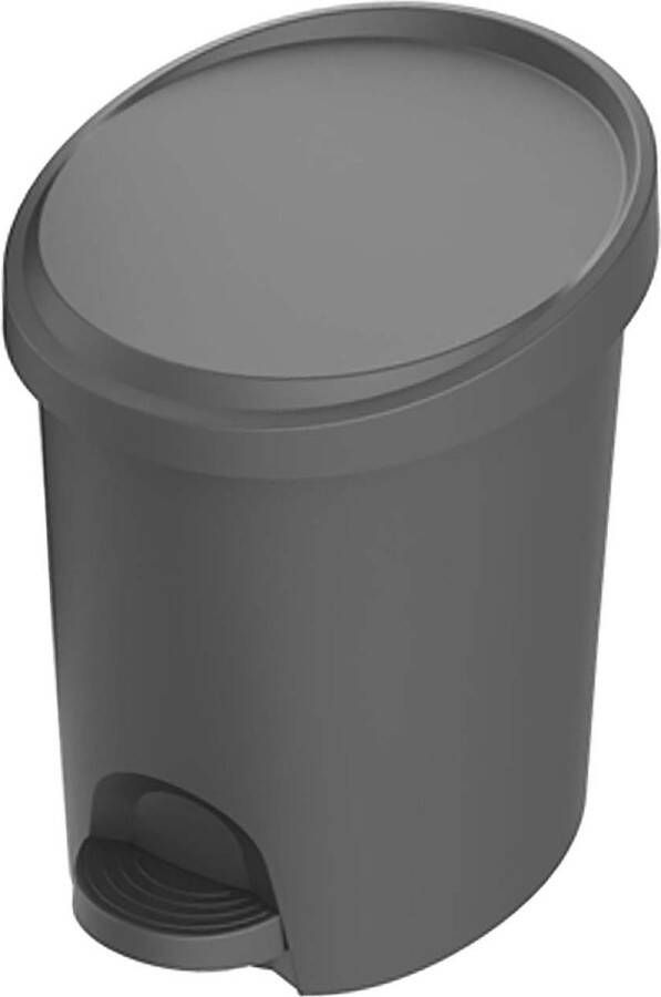 EDA Power Tower Stepy Bin P alemmer 6 Liter Met Binnenemmer Antraciet