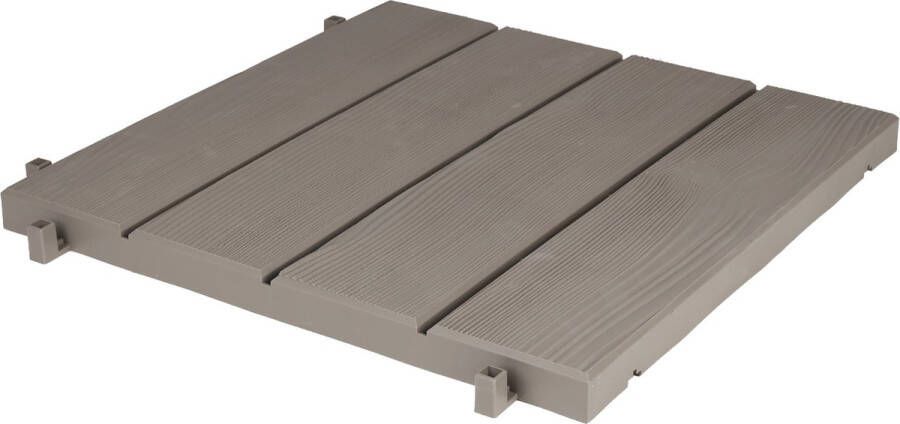 EDA Tuintegel terrastegel taupe kunststof weerbestendig 38 x 38 cm vlonder vloertegels