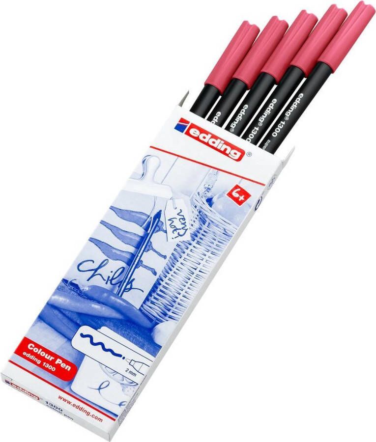 Edding Color pennen 1300-35 rood-rozen