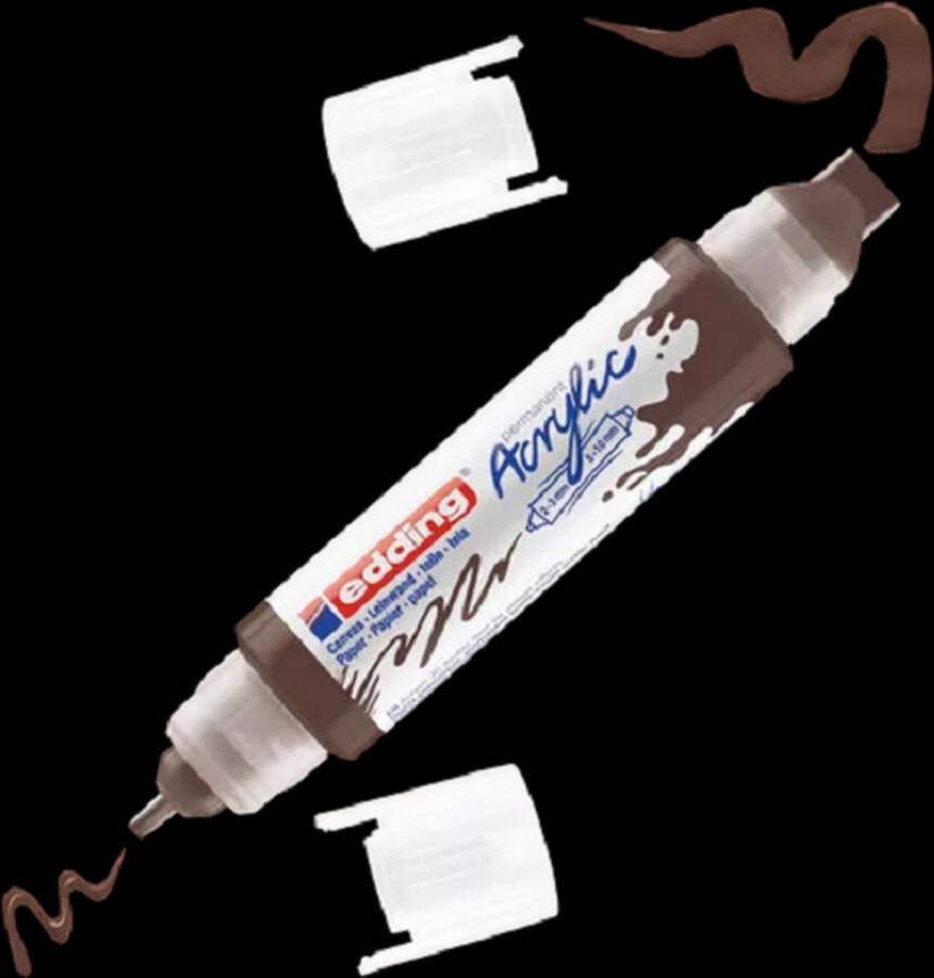 Edding 5400 acryl 3D double liner 907 chocoladebruin