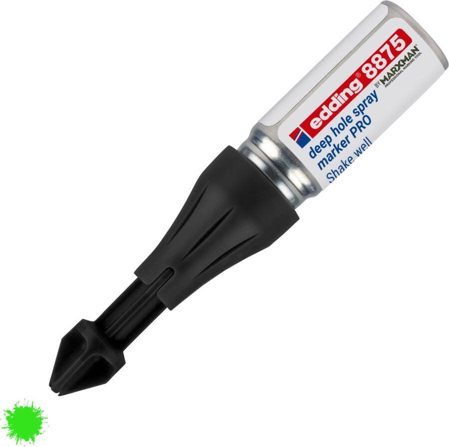Edding 8875 deep hole spray marker 100mm neon green by marxman markeringspen voor diepe gaten 1 stuk neongroene krijtspuit maakt markeren door boorgaten tot 100 mm diepte en 3-13 mm diameter mogelijk 250 markering