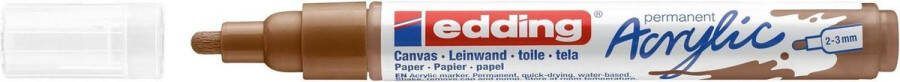 Edding Acrylic marker Medium punt hazelnoot bruin