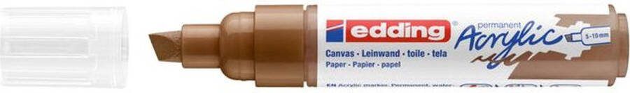 Edding Acrylmarker e-5000 breed hazelnoot 1 stuk 5 stuks